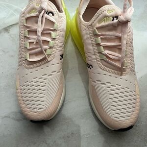 Nike  air max 270  ah6789-802Women's Light Pink and Neon Sneakers